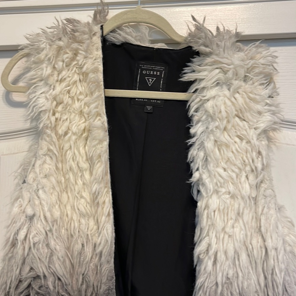 Guess flux fur vest size M